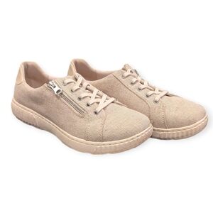 Clarks Womens Sneakers Caroline Echo Round Oxford Shoes Natural Size 9M